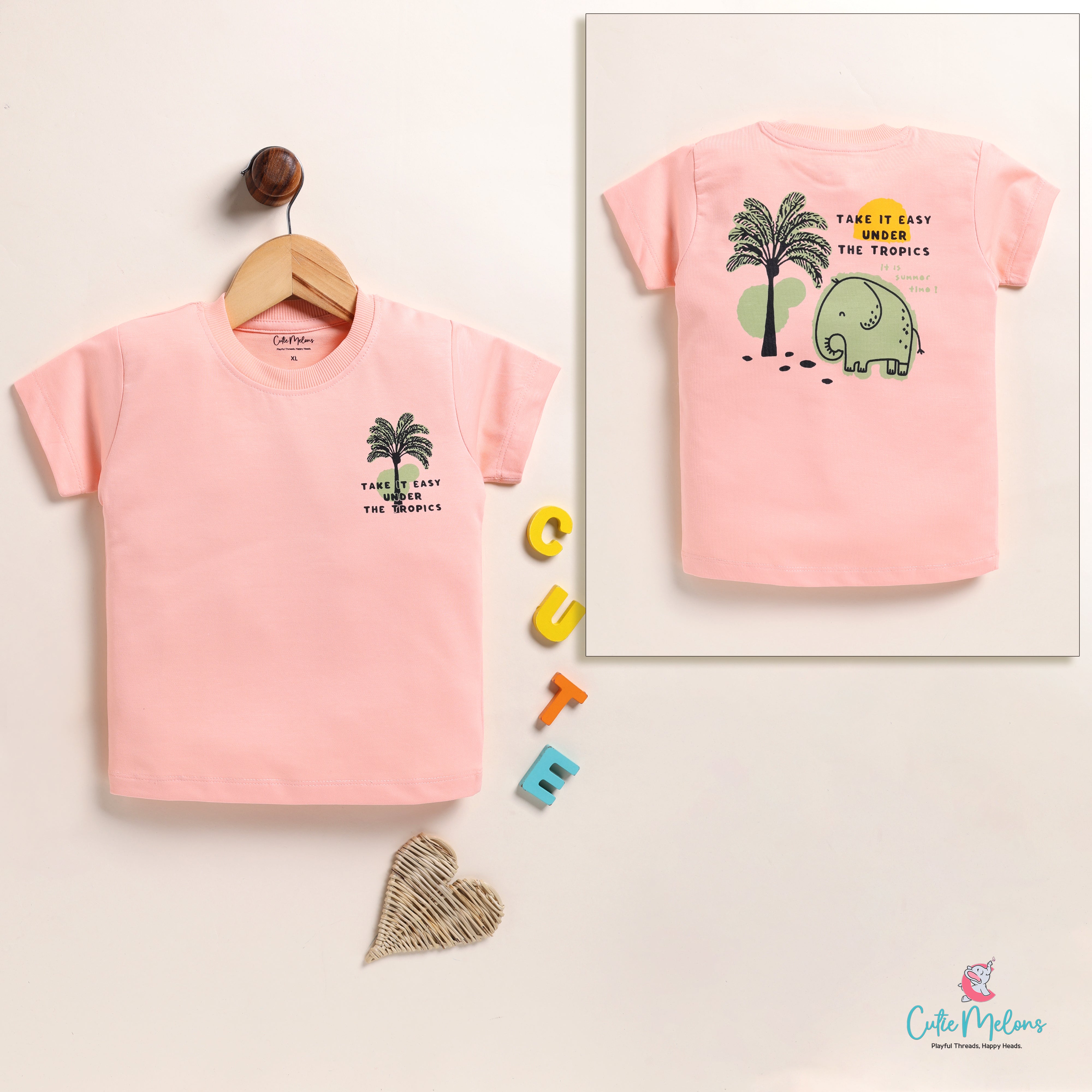 Elephant Tropics Half Sleeves Unisex T-shirt