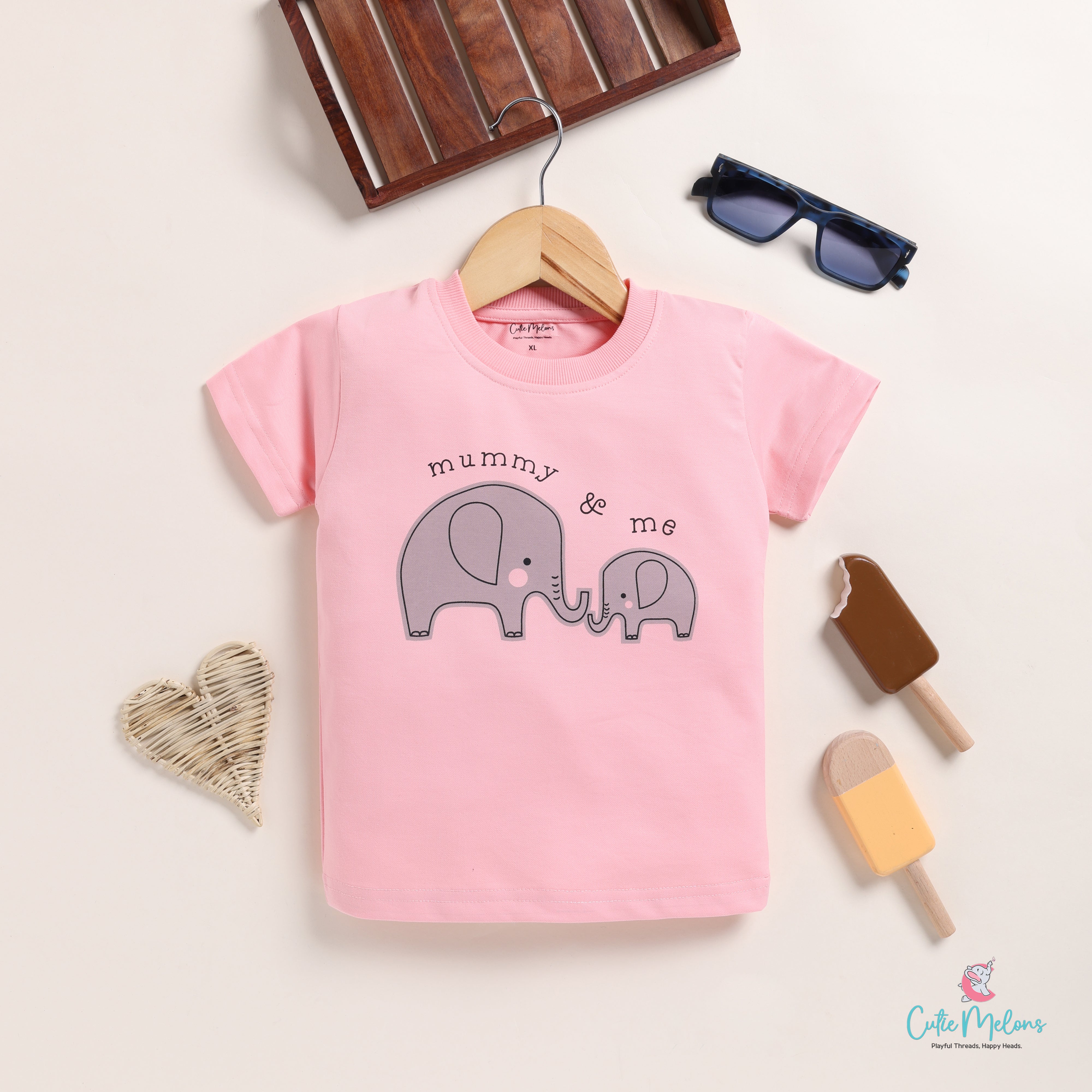Elephant Mummy Me Half Sleeves Unisex T-shirt