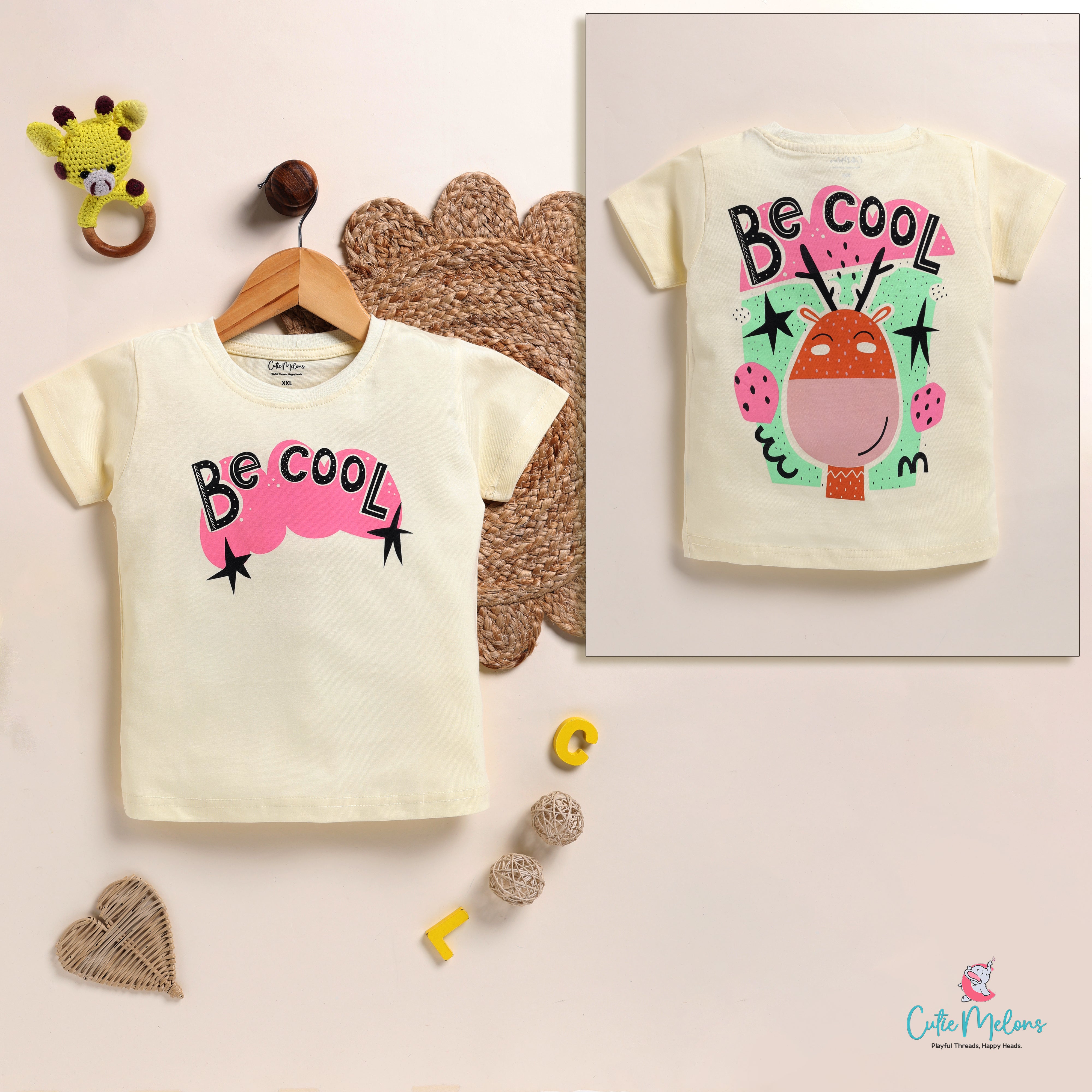 Be Cool Giraffe Half Sleeves Unisex T-shirt